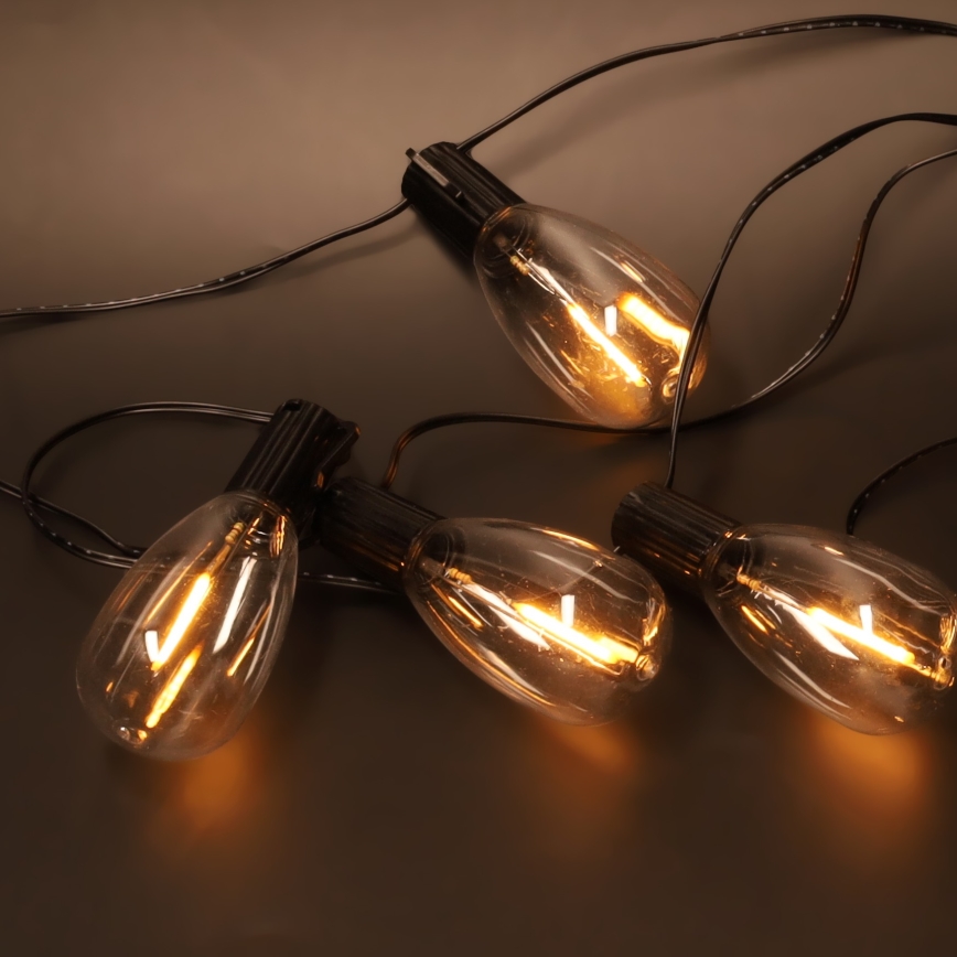 Brilagi - LED Outdoor Garland, 10 LEDs, 3x AA, 3.2 m, IP44, Warm White