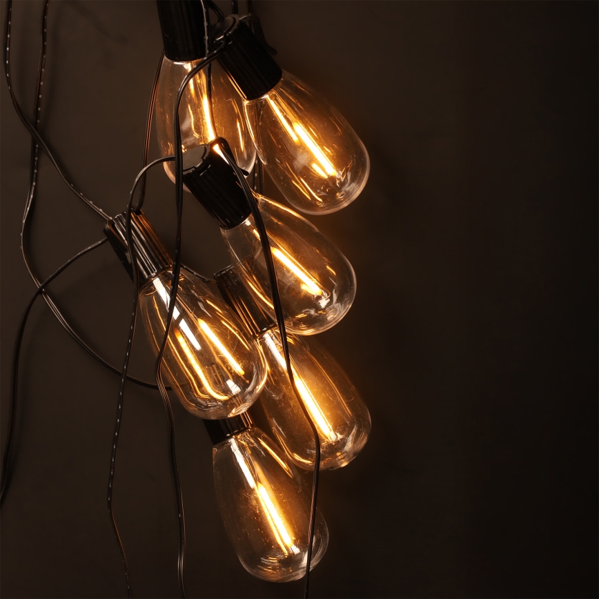 Brilagi - LED Outdoor Garland, 10 LEDs, 3x AA, 3.2 m, IP44, Warm White