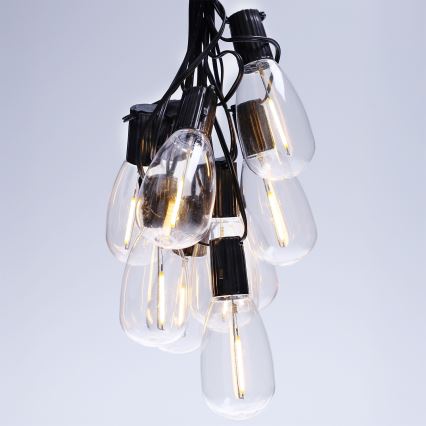 Brilagi - LED Outdoor Garland, 10 LEDs, 3x AA, 3.2 m, IP44, Warm White