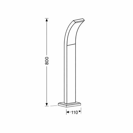 Brilagi - LED Outdoor lamp ARCELO LED/9W/230V 50 cm IP44
