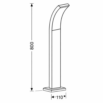 Brilagi - LED Outdoor lamp ARCELO LED/9W/230V 80 cm IP44