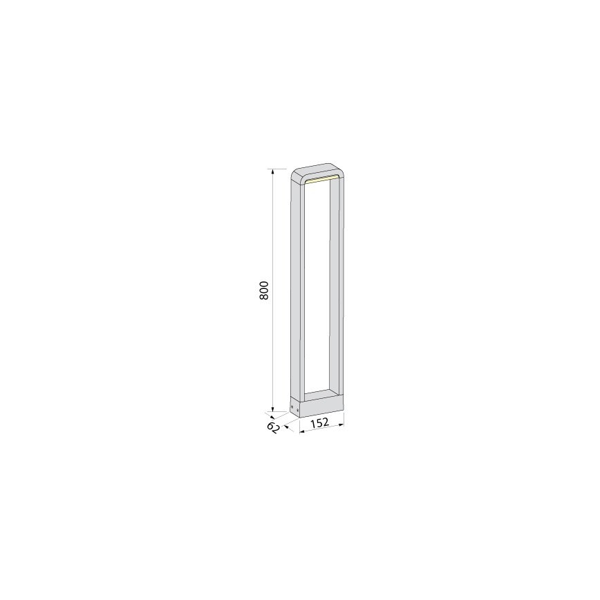 BRILAGI - LED Outdoor lamp BARI LED/10W/230V 4000K IP65 80 cm anthracite