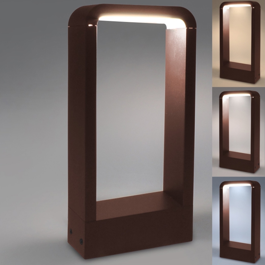 Brilagi - LED Outdoor Lamp BARI LED/7W/230V 3000/4000/6000K Brown IP54 30 cm