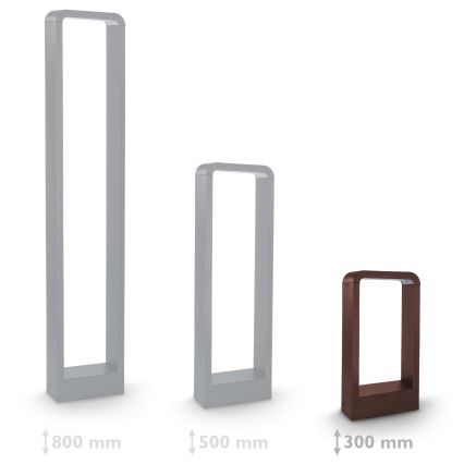 Brilagi - LED Outdoor Lamp BARI LED/7W/230V 3000/4000/6000K Brown IP54 30 cm