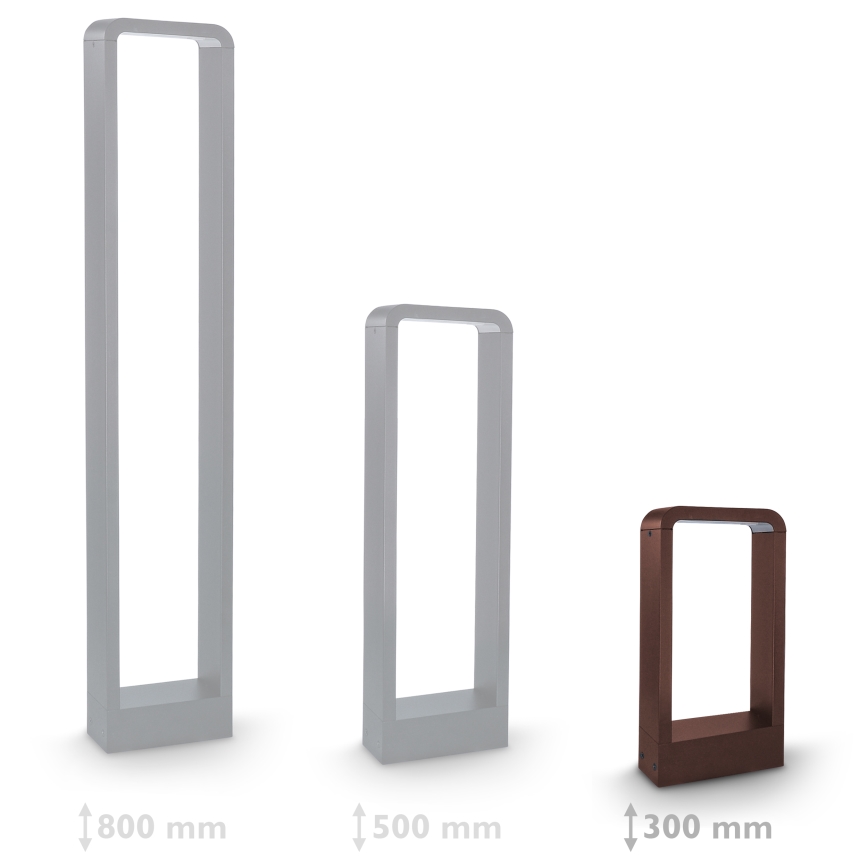 Brilagi - LED Outdoor Lamp BARI LED/7W/230V 3000/4000/6000K Brown IP54 30 cm