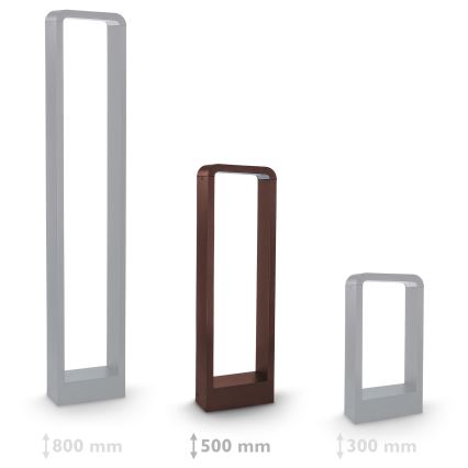 Brilagi - LED Outdoor Lamp BARI LED/7W/230V 3000/4000/6000K Brown IP54 50 cm