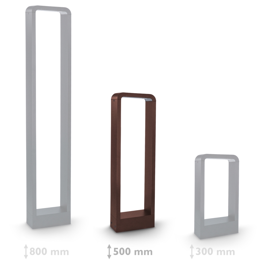 Brilagi - LED Outdoor Lamp BARI LED/7W/230V 3000/4000/6000K Brown IP54 50 cm