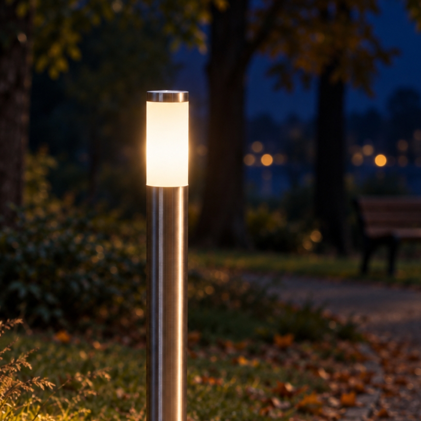 BRILAGI - ELIA LED Outdoor Lamp 1x E27 / 7W / 230V / 4000K / IP44 / 100 cm / matte chrome