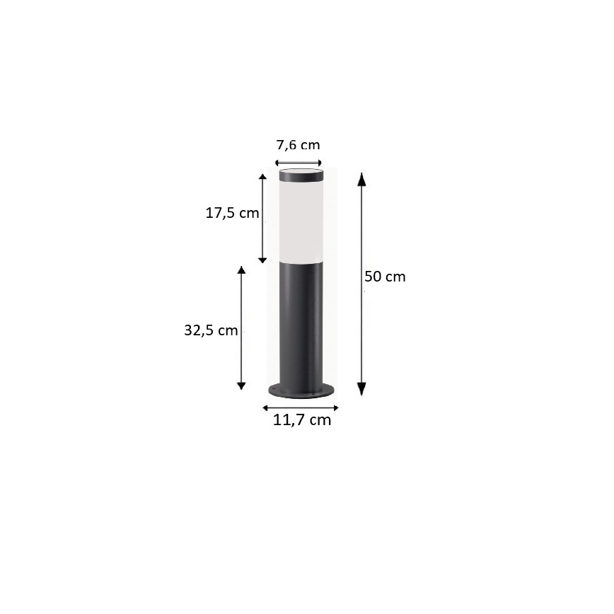 BRILAGI - LED Outdoor Lamp ELIA 1xE27/7W/230V 4000K IP44 50 cm anthracite
