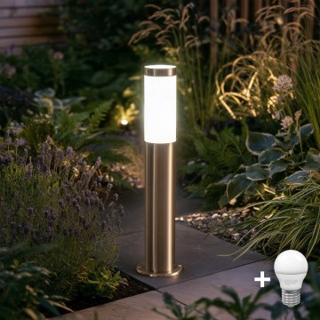 BRILAGI - LED Outdoor Lamp ELIA 1xE27/7W/230V 4000K IP44 50 cm matte chrome