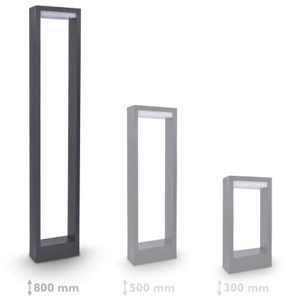 Brilagi - LED Outdoor lamp RAGUSA LED/7W/230V 3000/4000/6000K anthracite IP54 80 cm