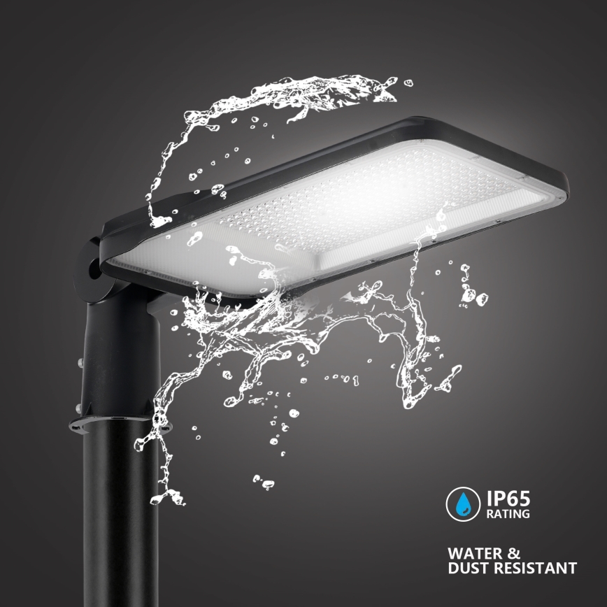 Brilagi - LED Outdoor Street Lamp with 5 m Pole and Swivel Joint URBANLIGHT LED/200W/230V Black IP65