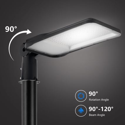 Brilagi - LED Outdoor Street Lamp with 5 m Pole and Swivel Joint URBANLIGHT LED/200W/230V Black IP65