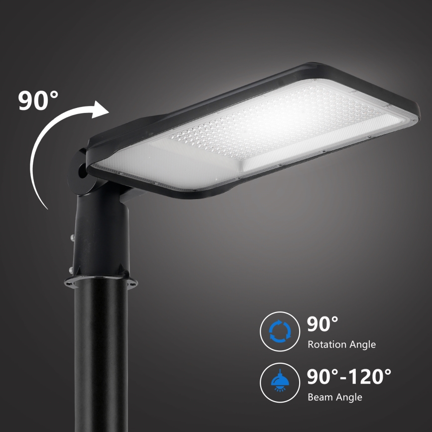 Brilagi - LED Outdoor Street Lamp with 5 m Pole and Swivel Joint URBANLIGHT LED/200W/230V Black IP65