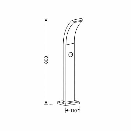 Brilagi - LED Outdoor lamp with a sensor ARCELO LED/9W/230V 50 cm IP44