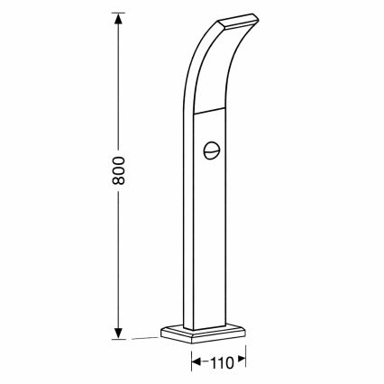Brilagi - LED Outdoor lamp with a sensor ARCELO LED/9W/230V 80 cm IP44