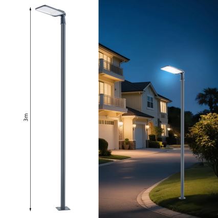 Brilagi - LED outdoor street lamp with 3 m pole and swivel joint URBANLIGHT LED/200W/230V anthracite IP65