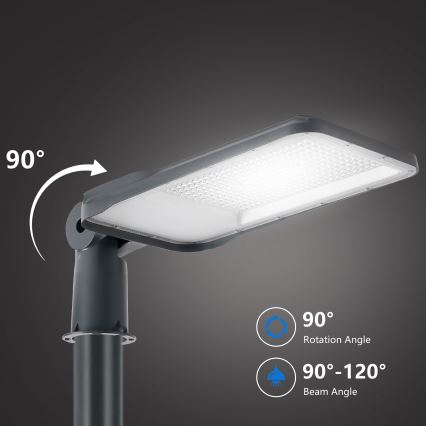 Brilagi - URBANLIGHT LED Outdoor Street Light with 5 m Pole and Swivel Joint, 200W/230V, Anthracite, IP65