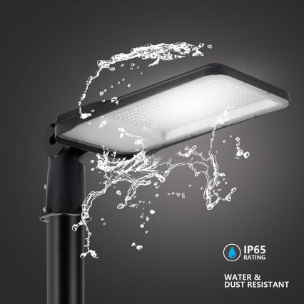 Brilagi - URBANLIGHT LED outdoor street lamp with 3 m pole and swivel joint, 200W/230V, black, IP65