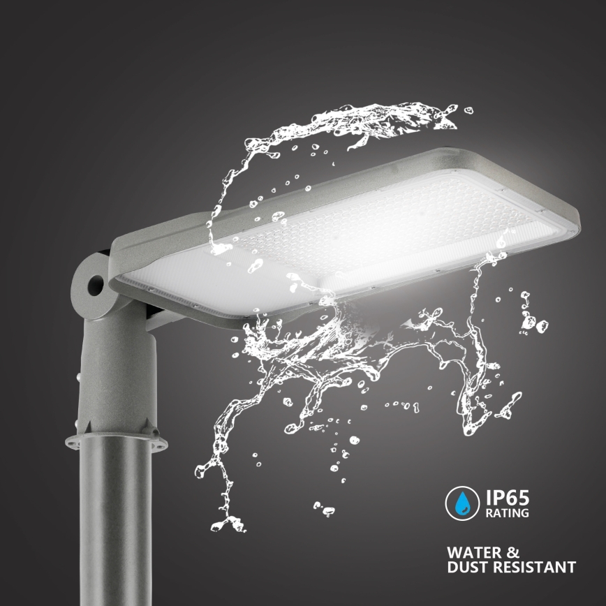 Brilagi - LED Outdoor Street Lamp with 3 m Post and Swivel Joint URBANLIGHT LED/200W/230V grey IP65