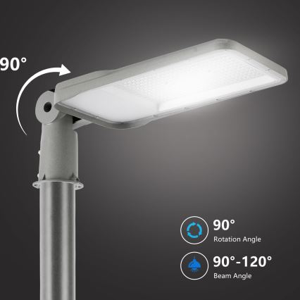 Brilagi - LED Outdoor Street Lamp with 3 m Post and Swivel Joint URBANLIGHT LED/200W/230V grey IP65