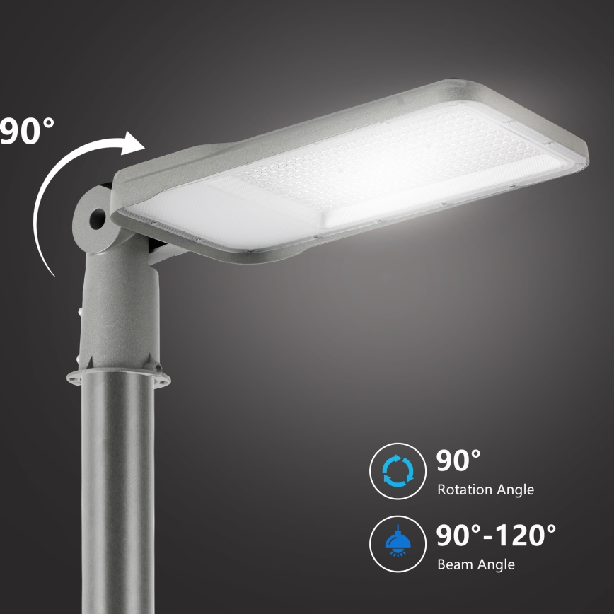Brilagi - LED Outdoor Street Lamp with 3 m Post and Swivel Joint URBANLIGHT LED/200W/230V grey IP65