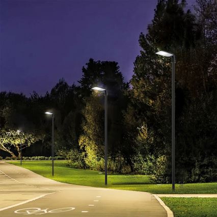 Brilagi - LED outdoor street lamp with 4 m pole and adjustable joint URBANLIGHT LED/100W/230V black IP65