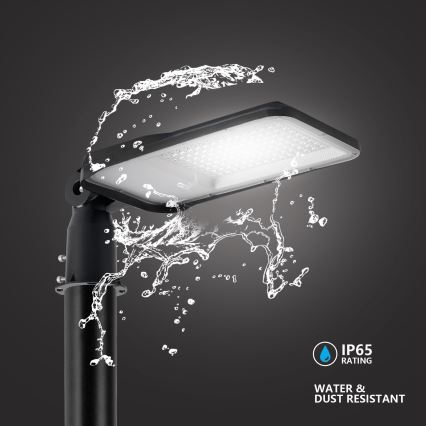 Brilagi - LED outdoor street lamp with 4 m pole and adjustable joint URBANLIGHT LED/100W/230V black IP65