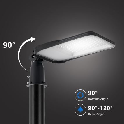 Brilagi - LED outdoor street lamp with 4 m pole and adjustable joint URBANLIGHT LED/100W/230V black IP65