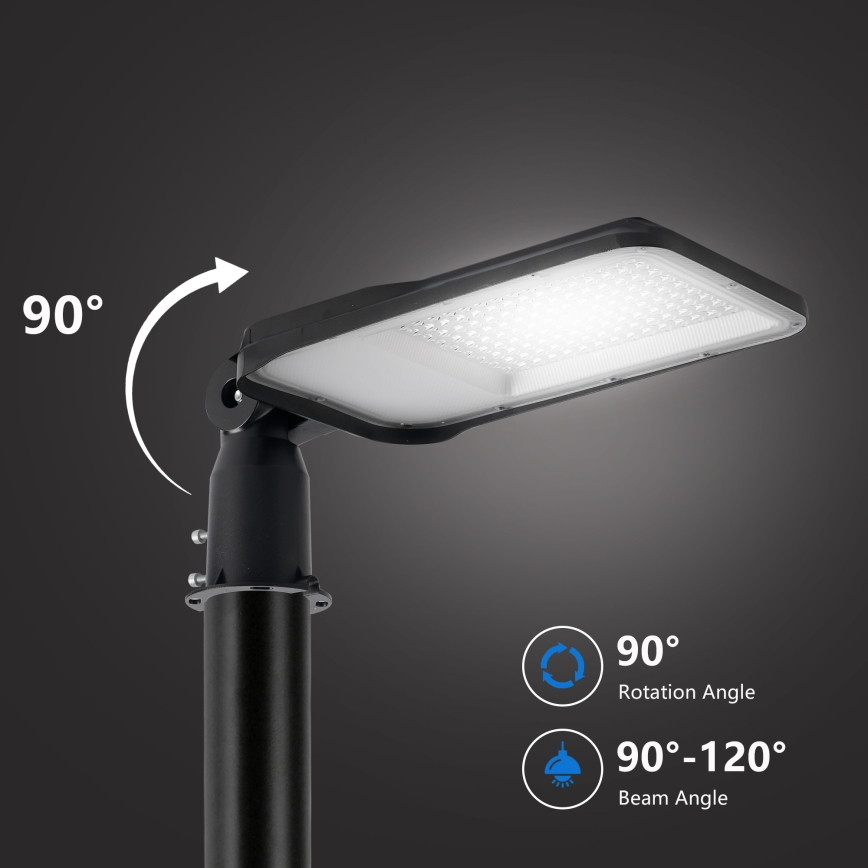 Brilagi - LED outdoor street lamp with 4 m pole and adjustable joint URBANLIGHT LED/100W/230V black IP65