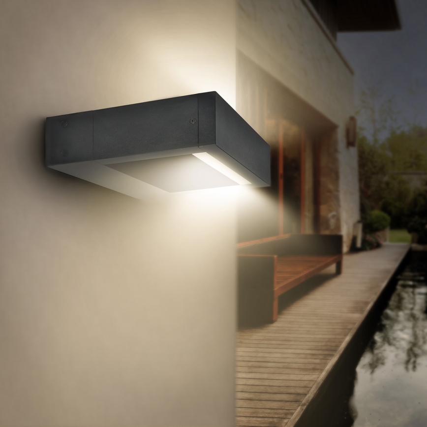 Brilagi - LED Outdoor wall light RAGUSA LED/7W/230V 3000/4000/6000K anthracite IP54