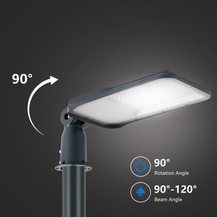 Brilagi - URBANLIGHT LED outdoor street lamp with 4 m pole and swivel joint, 100W, 230V, anthracite, IP65