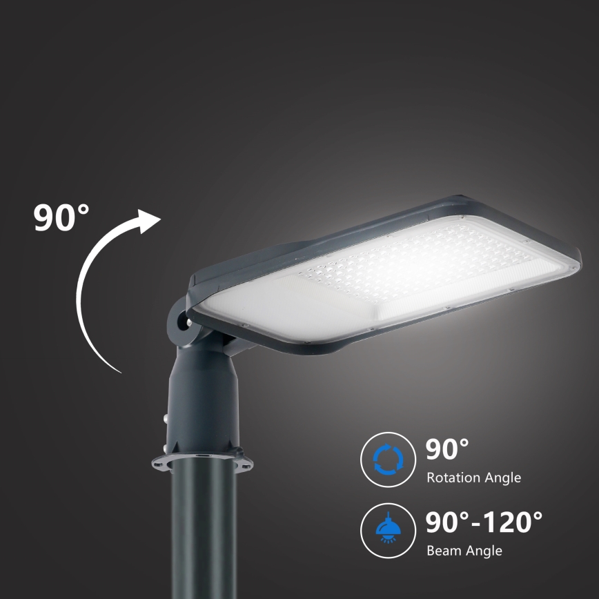 Brilagi - URBANLIGHT LED outdoor street lamp with 4 m pole and swivel joint, 100W, 230V, anthracite, IP65