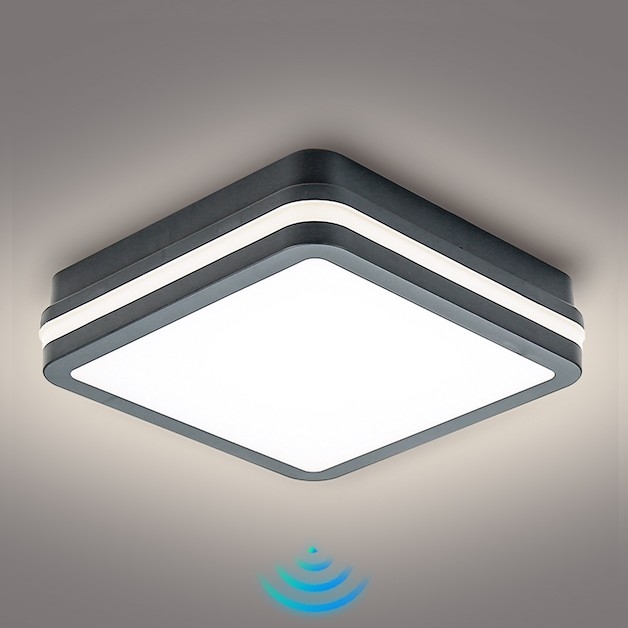 Brilagi - LED Outdoor light with sensor BENE LED/18W/230V 22x22 cm anthracite IP54