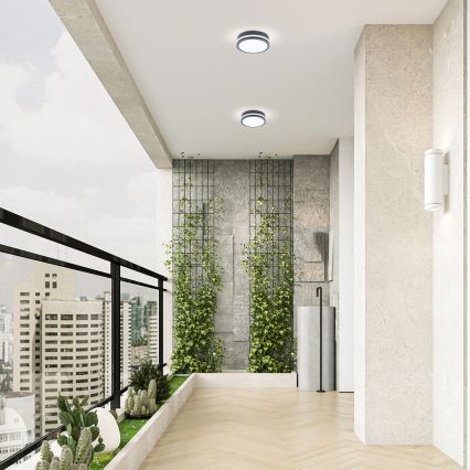 Brilagi - LED Outdoor light with sensor BENE LED/18W/230V d. 22 cm anthracite IP54