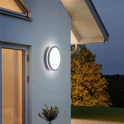 Brilagi - LED Outdoor light with sensor BENE LED/24W/230V d. 26 cm anthracite IP54