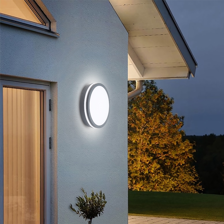 Brilagi - LED Outdoor light with sensor BENE LED/24W/230V d. 26 cm anthracite IP54
