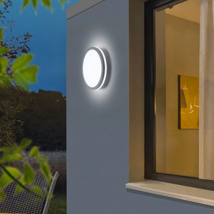 Brilagi - LED Outdoor light with sensor BENE LED/24W/230V d. 26 cm anthracite IP54