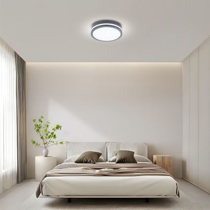 Brilagi - LED Outdoor light with sensor BENE LED/24W/230V d. 26 cm anthracite IP54