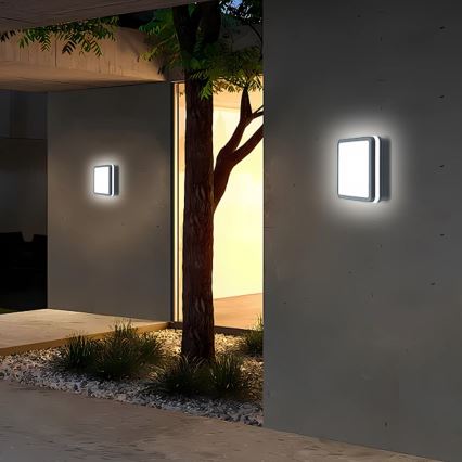 Brilagi - BENE LED Outdoor Light with Sensor LED/18W/230V 22x22 cm Anthracite IP54