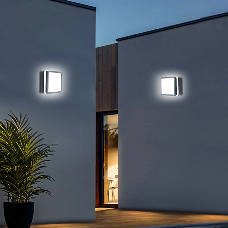Brilagi - BENE LED Outdoor Light with Sensor LED/18W/230V 22x22 cm Anthracite IP54