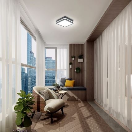 Brilagi - BENE LED Outdoor Light with Sensor LED/18W/230V 22x22 cm Anthracite IP54