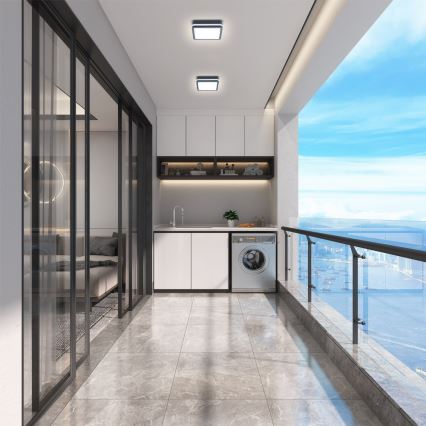 Brilagi - BENE LED Outdoor Light with Sensor LED/18W/230V 22x22 cm Anthracite IP54