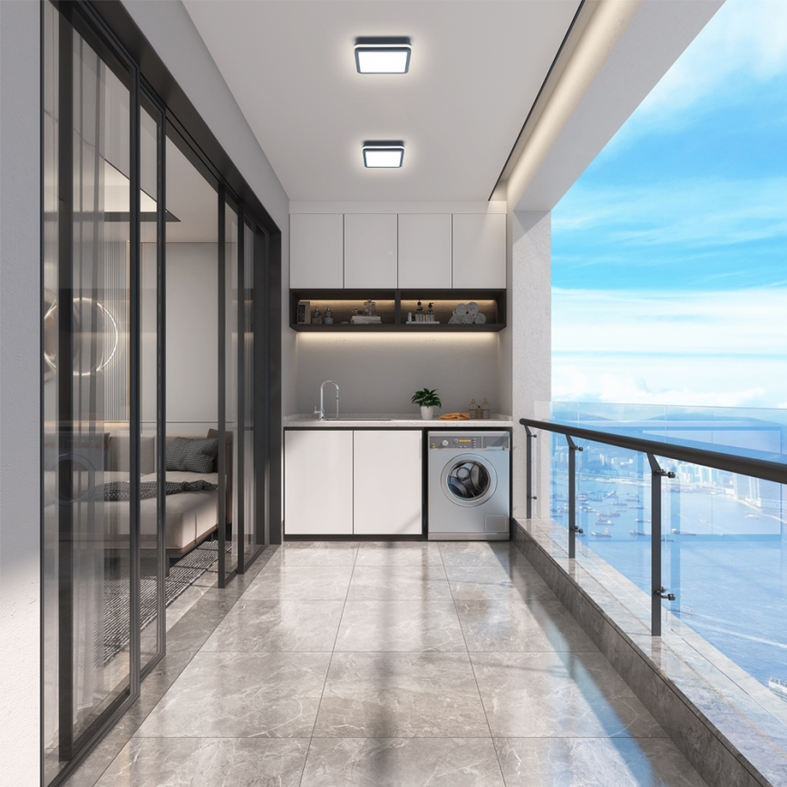 Brilagi - BENE LED Outdoor Light with Sensor LED/18W/230V 22x22 cm Anthracite IP54