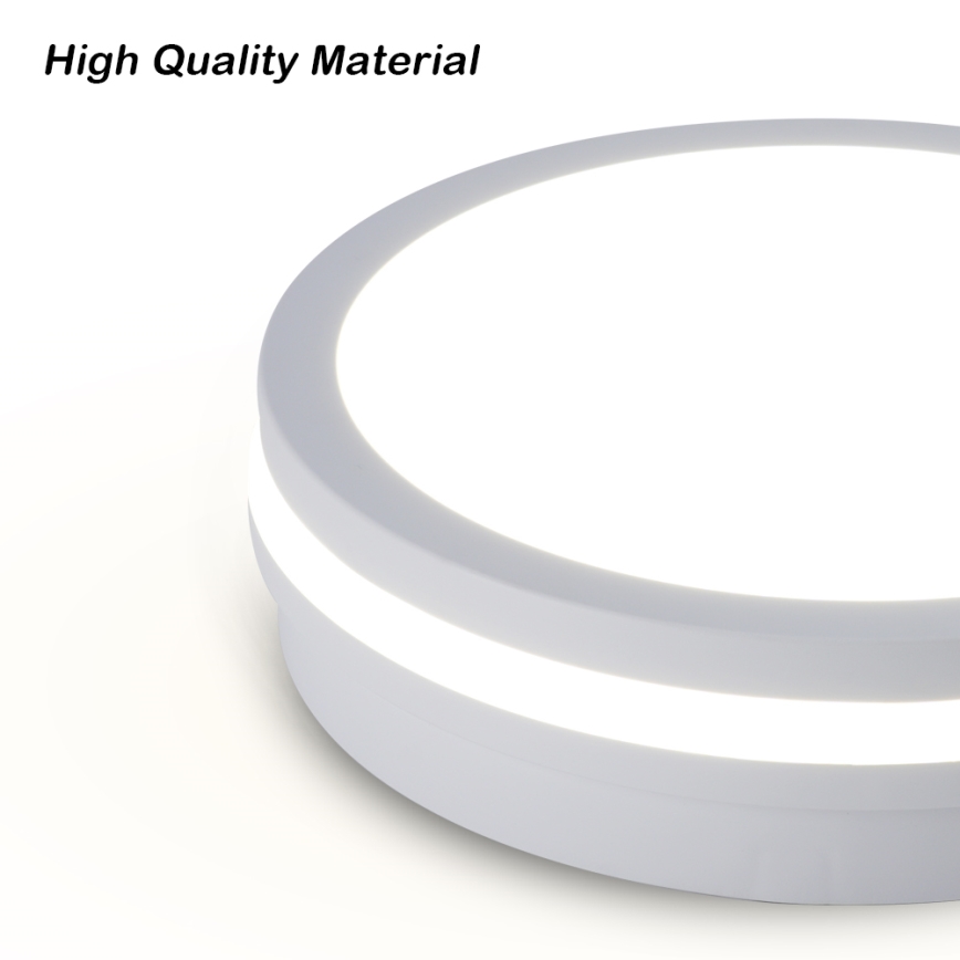 Brilagi - LED outdoor ceiling light with sensor BENE LED/18W/230V, Ø 21.5 cm, white, IP54