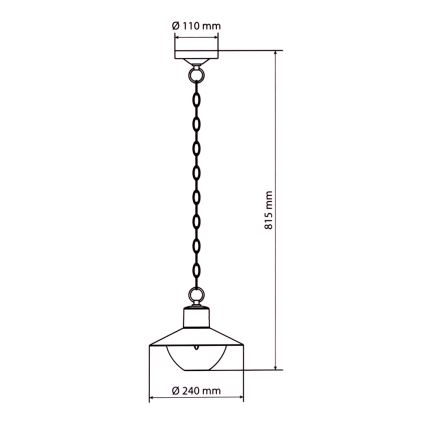 Brilagi -  LED Outdoor pendant light VEERLE 1xE27/60W/230V IP44