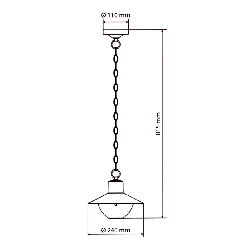 Brilagi -  LED Outdoor pendant light VEERLE 1xE27/60W/230V IP44