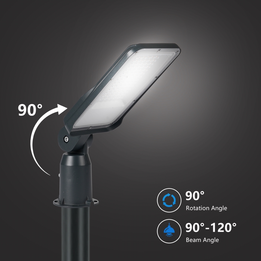 Brilagi - URBANLIGHT LED Outdoor Street Lamp with 3 m Post and Swivel Joint, LED/50W/230V, Anthracite, IP65