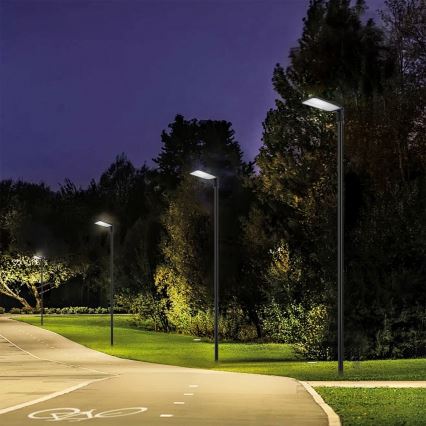 Brilagi - LED Outdoor Street Lamp with 4 m Pole and Articulated Joint URBANLIGHT LED/200W/230V Black IP65