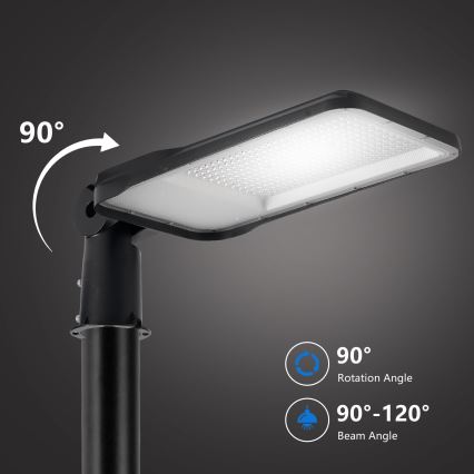 Brilagi - LED Outdoor Street Lamp with 4 m Pole and Articulated Joint URBANLIGHT LED/200W/230V Black IP65